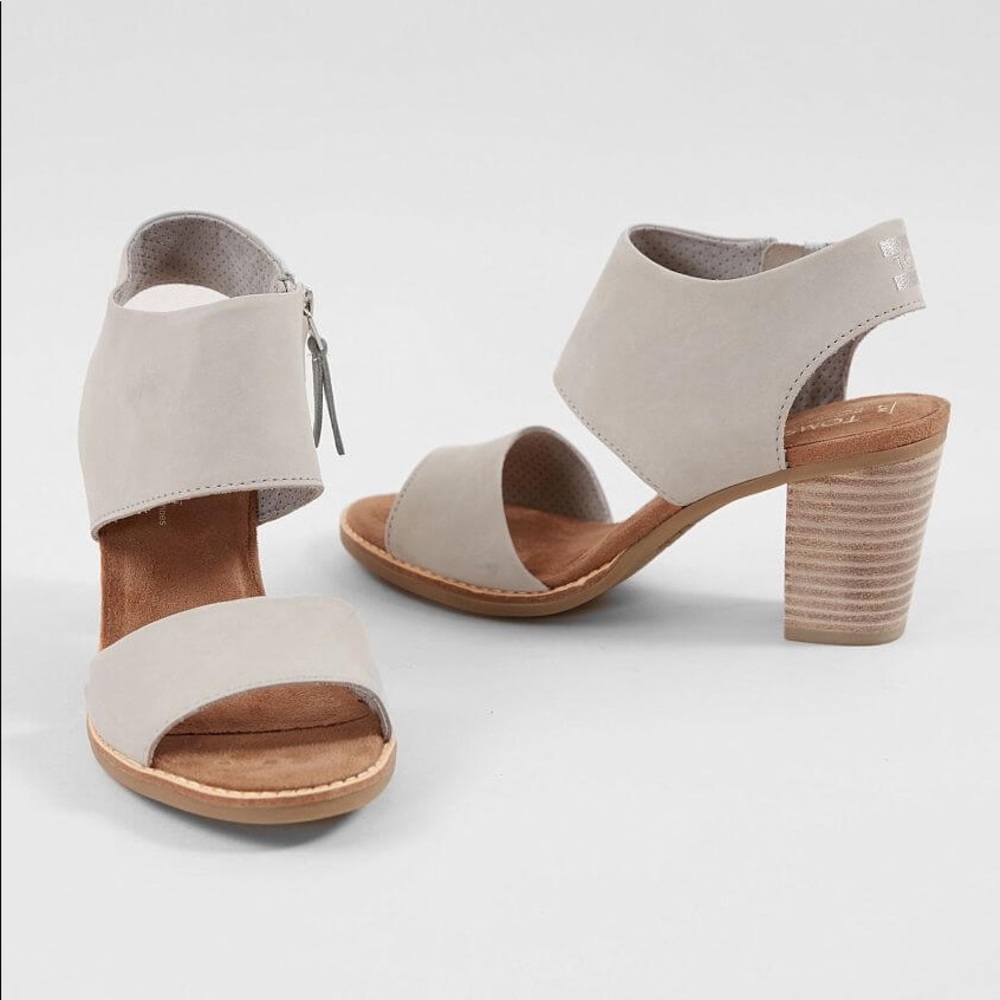 TOMS Majorca Leather Heeled Sandal